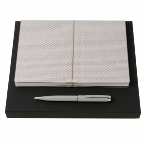 Set HUGO BOSS Light Grey (ballpoint pen & note pad A5)