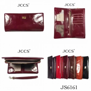 женский кожаный кошелек JCCS,бордовово цвета