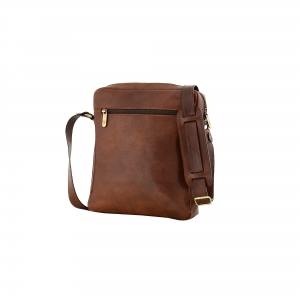 MEN'S BAG, brown leather,