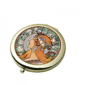 Pocket mirror Alphonse Mucha - "Zodiac"