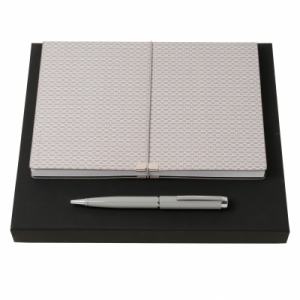 Set HUGO BOSS Light Grey (ballpoint pen & note pad A5) (HPBH901K) HUGO BOSS