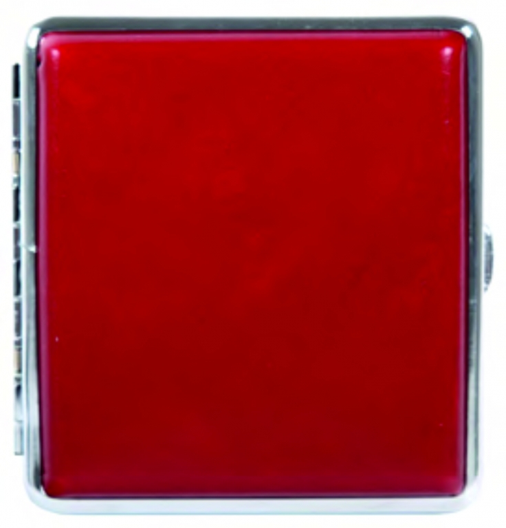Cigarette case, red leather