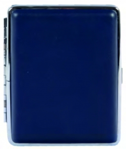 Cigarette case, blue leather