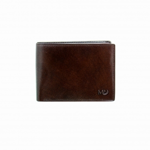 Men's wallet made of 100% genuine calfskin leather.