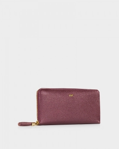 ALESSIA 18CS zip wallet, merlot color