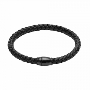 Leather bracelet "VIRO", black