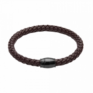 Браслет "VIRO" из кожи коричневого цвета