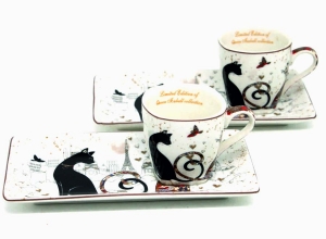 Набор для эспрессо с кошками