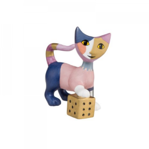 Gioco di dadi, cat, porcelain, height: 8 cm